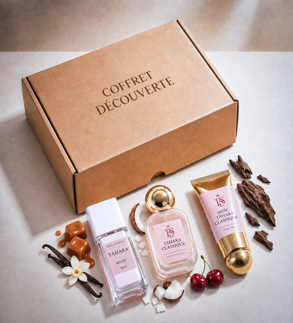 Coffret Découverte Full Scents avec parfum, musc et crème parfumée