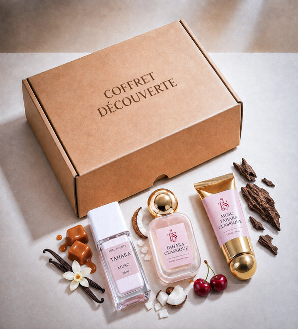 Coffret Découverte Full Scents avec parfum, musc et crème parfumée