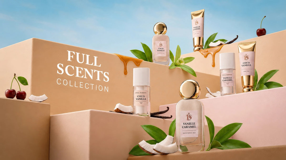 Collection Full Scents : parfums, muscs et crèmes parfumées Coco Vanille et Vanille Caramel